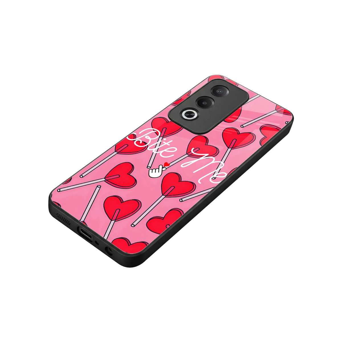 Bite Me stylish phone case for oppo a3 pro | glossy glass and slim fit