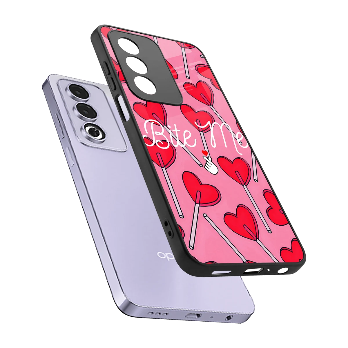 Bite Me sleek oppo a3 pro cover with tempered glass back and TPU edges