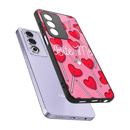 Bite Me sleek oppo a3 pro cover with tempered glass back and TPU edges