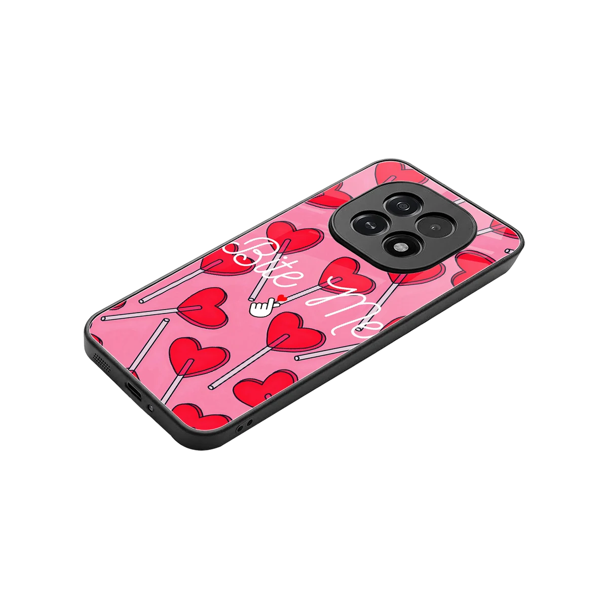 Bite Me stylish phone case for oppo f29 5g | glossy glass and slim fit