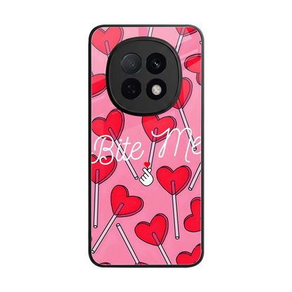 Bite Me back phone cover | glass case for oppo f29 pro 5g