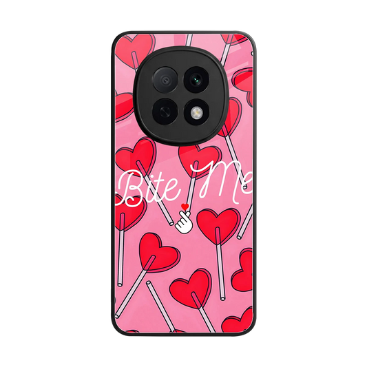 Bite Me back phone cover | glass case for oppo f29 pro 5g
