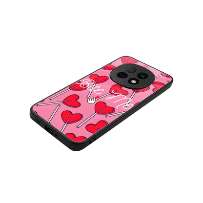 Bite Me stylish phone case for oppo f29 pro 5g | glossy glass and slim fit
