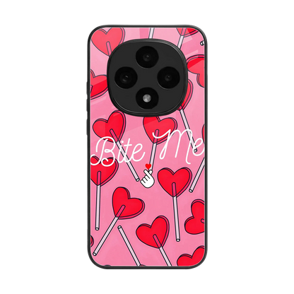 Bite Me back phone cover | glass case for oppo f31 pro 5g
