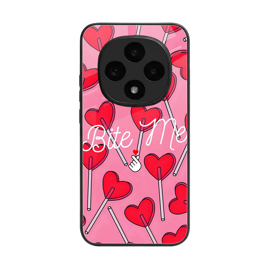 Bite Me back phone cover | glass case for oppo f31 pro 5g