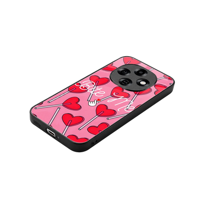Bite Me stylish phone case for oppo f31 pro 5g | glossy glass and slim fit