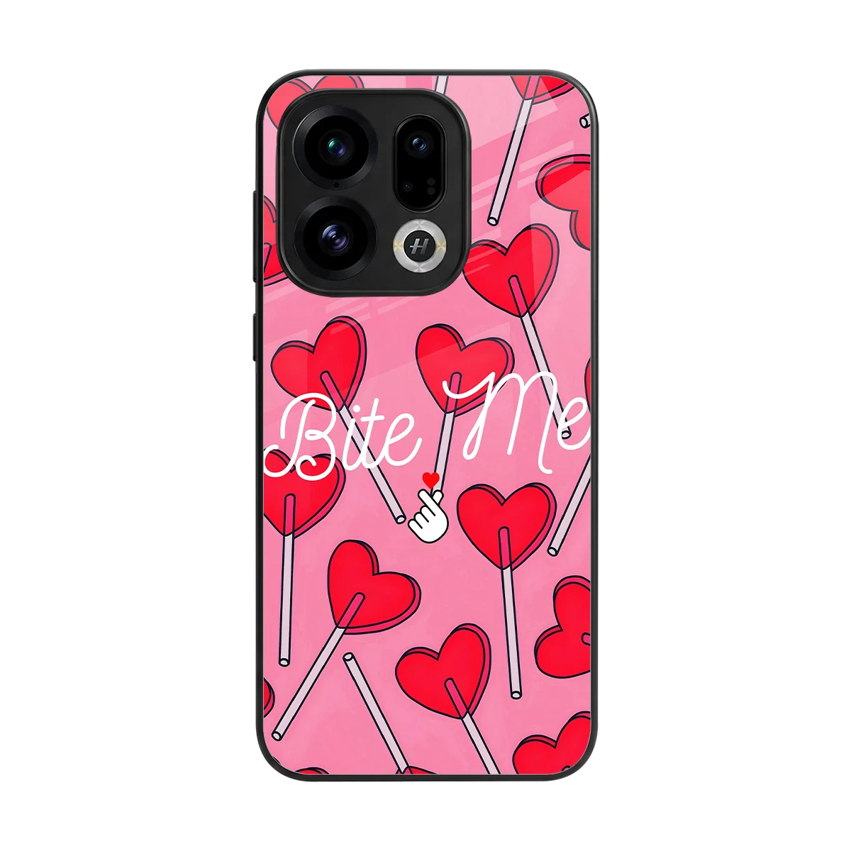 Bite Me back phone cover | glass case for oppo find x9