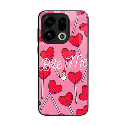 Bite Me back phone cover | glass case for oppo find x9