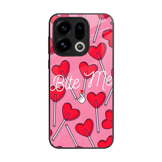 Bite Me back phone cover | glass case for oppo find x9