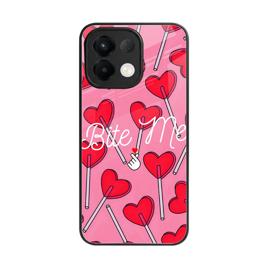 Bite Me back phone cover | glass case for oppo k13 5g