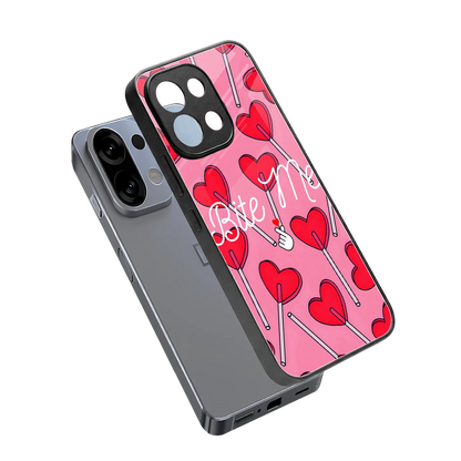 Bite Me sleek oppo k13 5g cover with tempered glass back and TPU edges