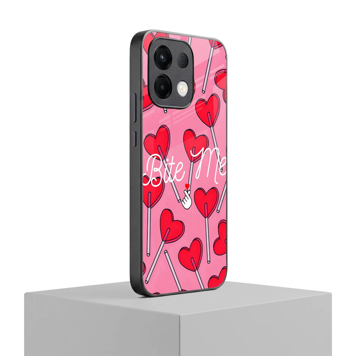 Bite Me oppo k13 5g mobile cover | shockproof glass phone case