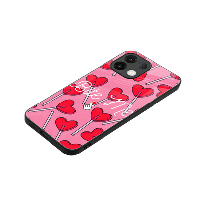 Bite Me stylish phone case for oppo k13 5g | glossy glass and slim fit