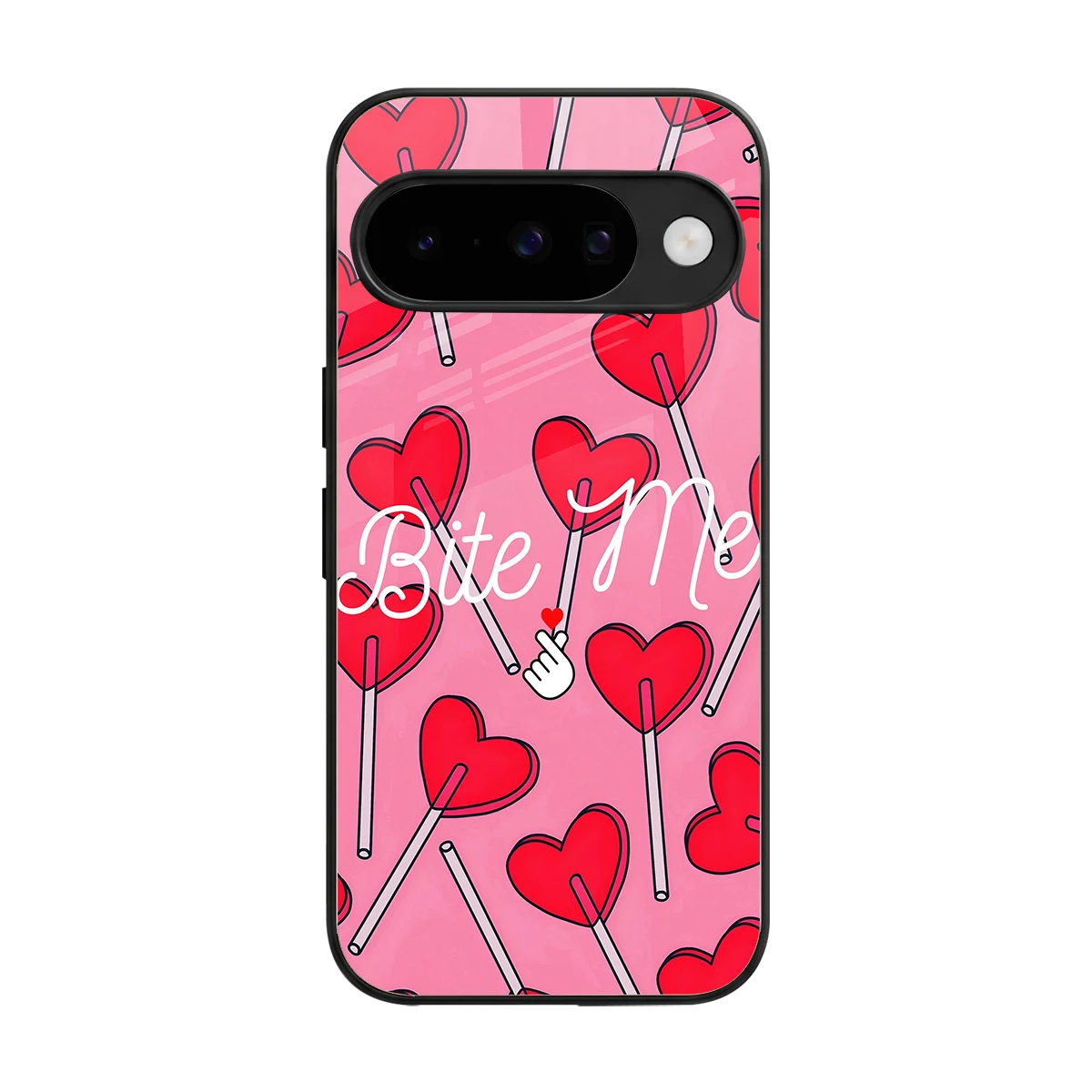 Bite Me back phone cover | glass case for google pixel 10