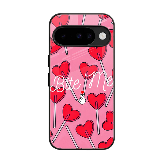 Bite Me back phone cover | glass case for google pixel 10