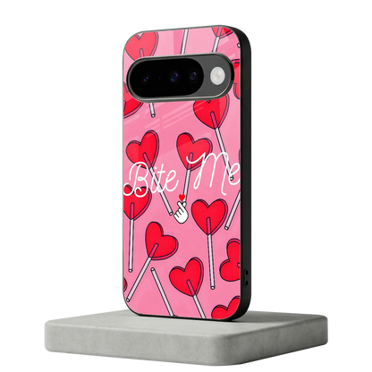 Bite Me google pixel 10 mobile cover | shockproof glass phone case
