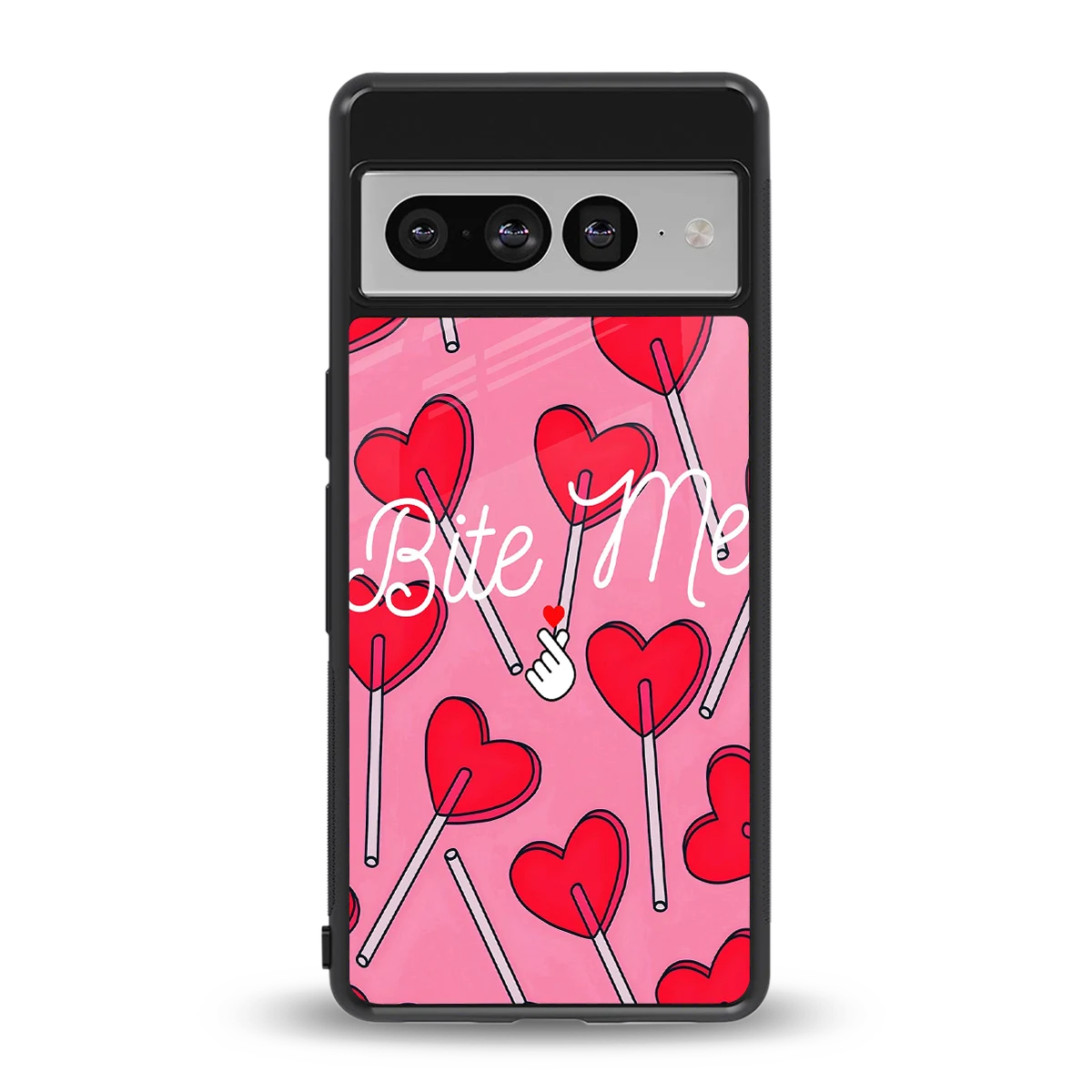 Bite Me back phone cover | glass case for google pixel 7 pro