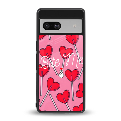 Bite Me back phone cover | glass case for google pixel 7