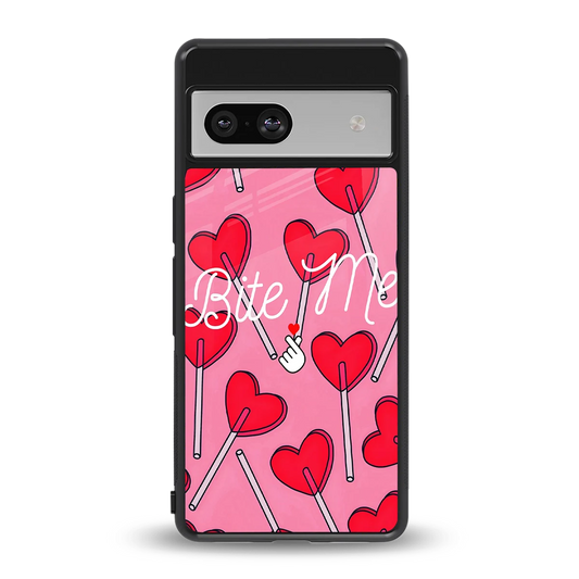 Bite Me back phone cover | glass case for google pixel 7