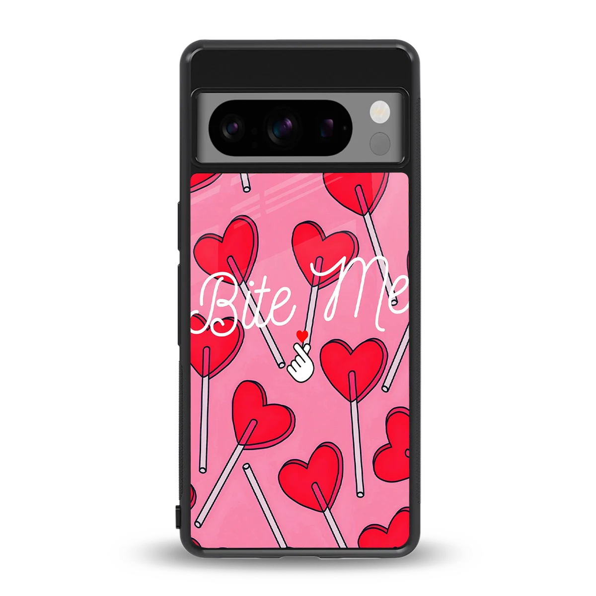 Bite Me back phone cover | glass case for google pixel 8 pro