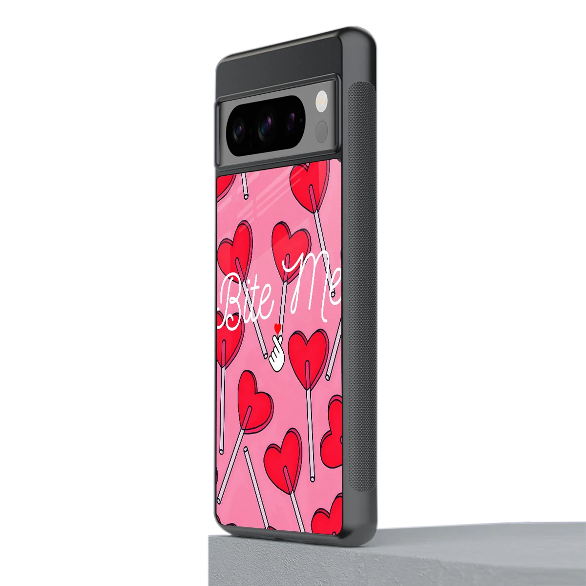 Bite Me stylish phone case for google pixel 8 pro | glossy glass and slim fit
