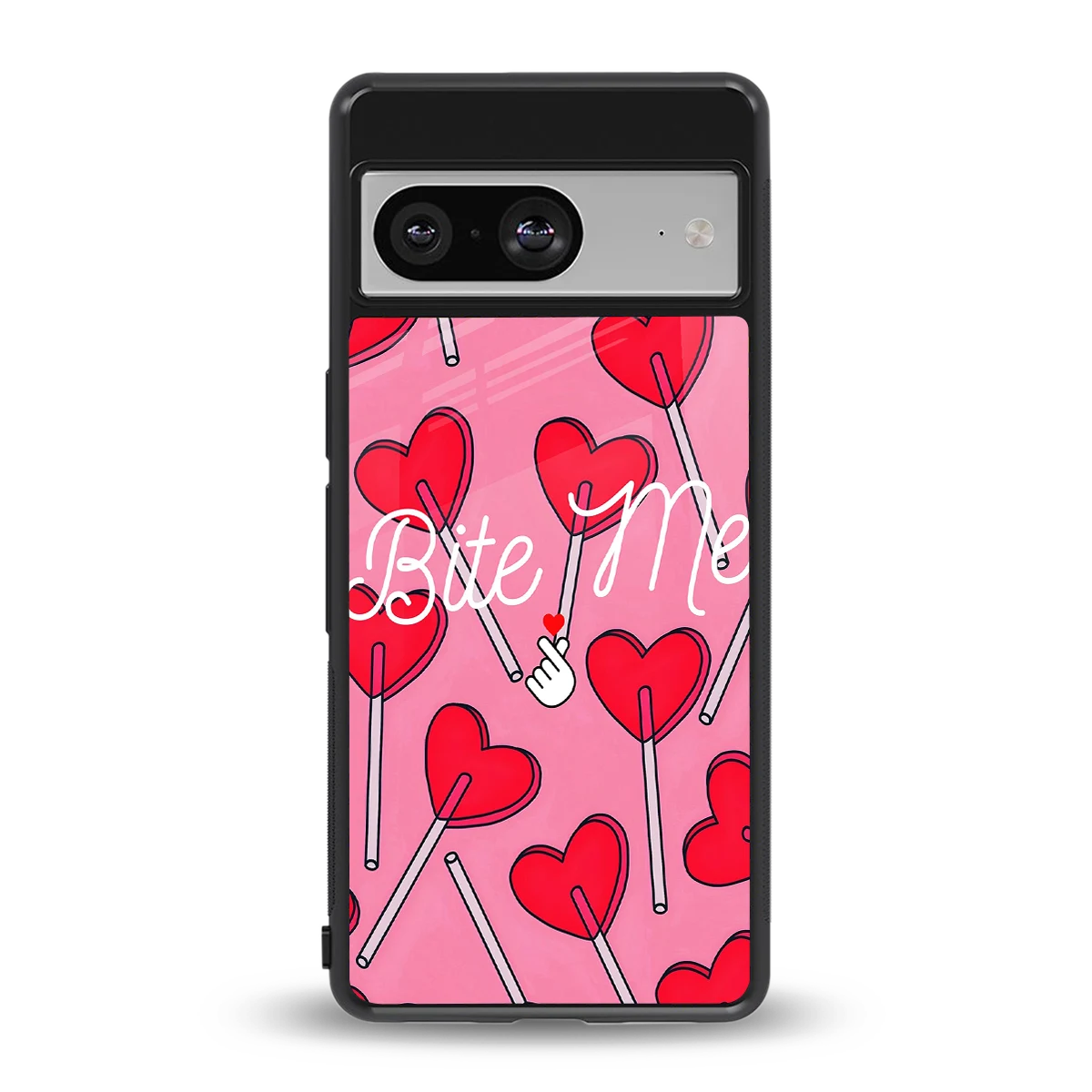 Bite Me back phone cover | glass case for google pixel 8