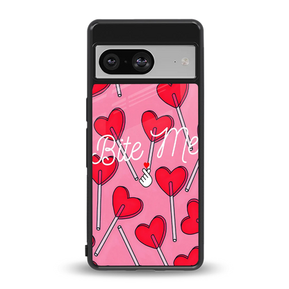 Bite Me back phone cover | glass case for google pixel 8