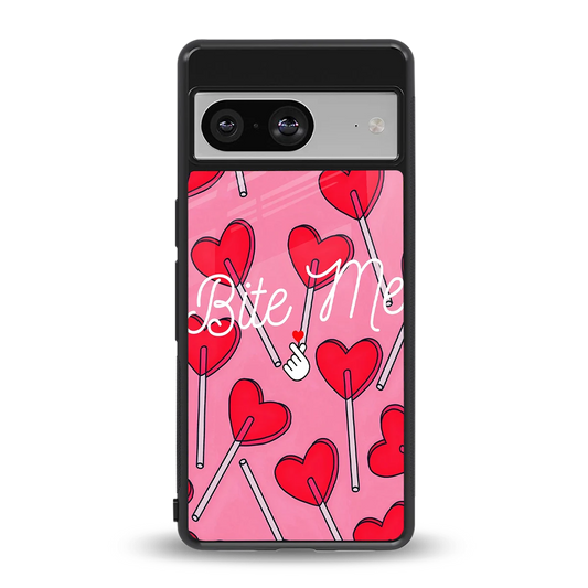 Bite Me back phone cover | glass case for google pixel 8