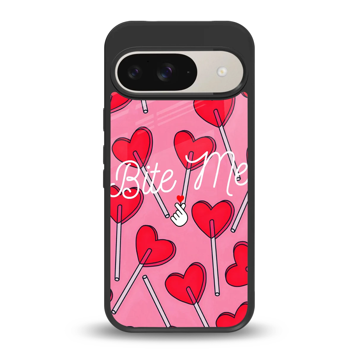 Bite Me back phone cover | glass case for google pixel 9