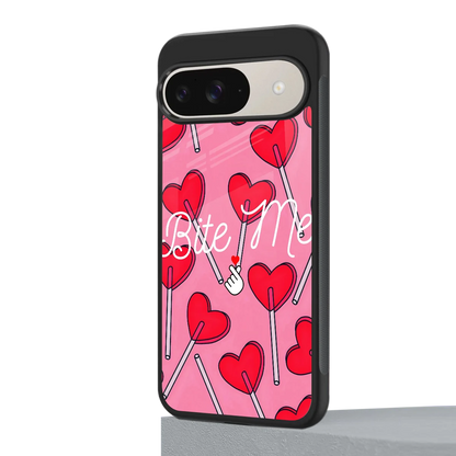 Bite Me google pixel 9 mobile cover | shockproof glass phone case