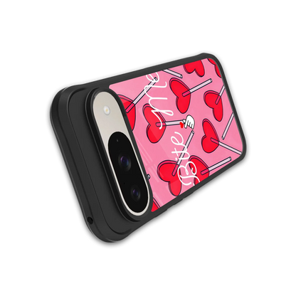 Bite Me stylish phone case for google pixel 9 | glossy glass and slim fit