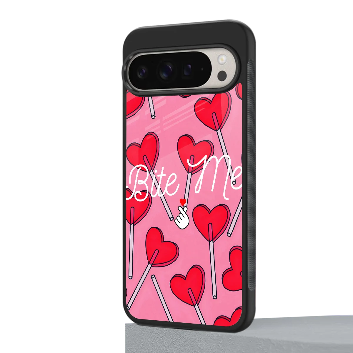 Bite Me google pixel 9 pro mobile cover | shockproof glass phone case
