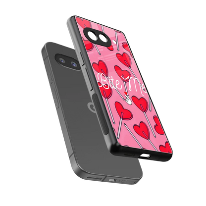 Bite Me sleek google pixel 10a cover with tempered glass back and TPU edges