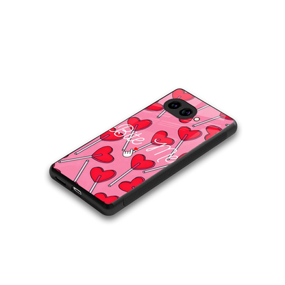 Bite Me stylish phone case for google pixel 10a | glossy glass and slim fit