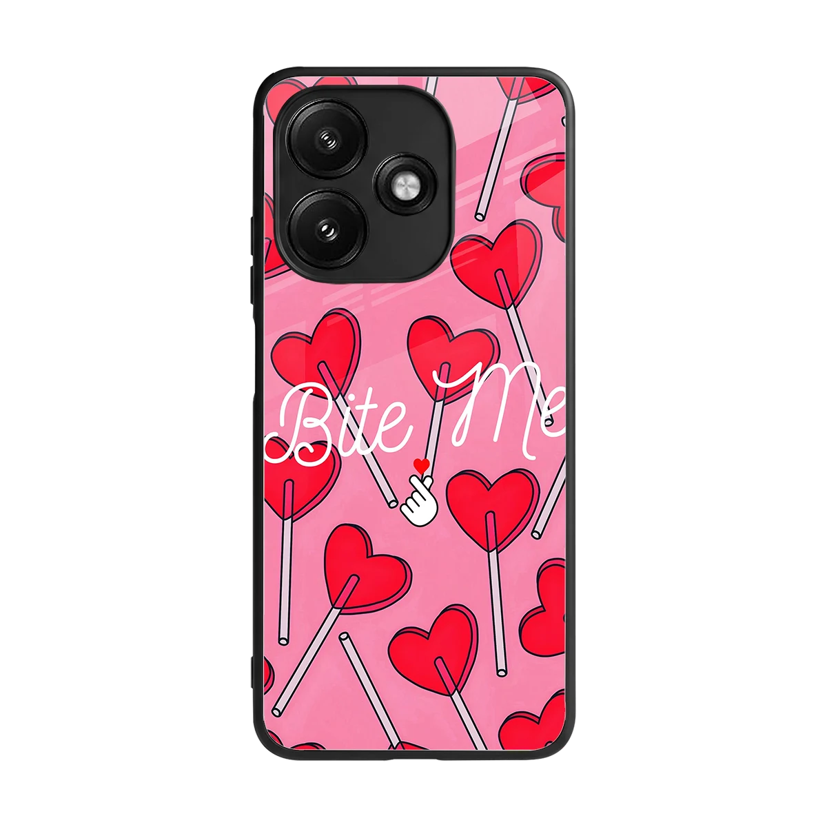 Bite Me back phone cover | glass case for redmi 12 5g