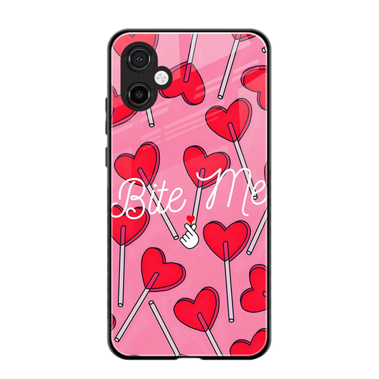 Bite Me back phone cover | glass case for samsung galaxy a06 5g