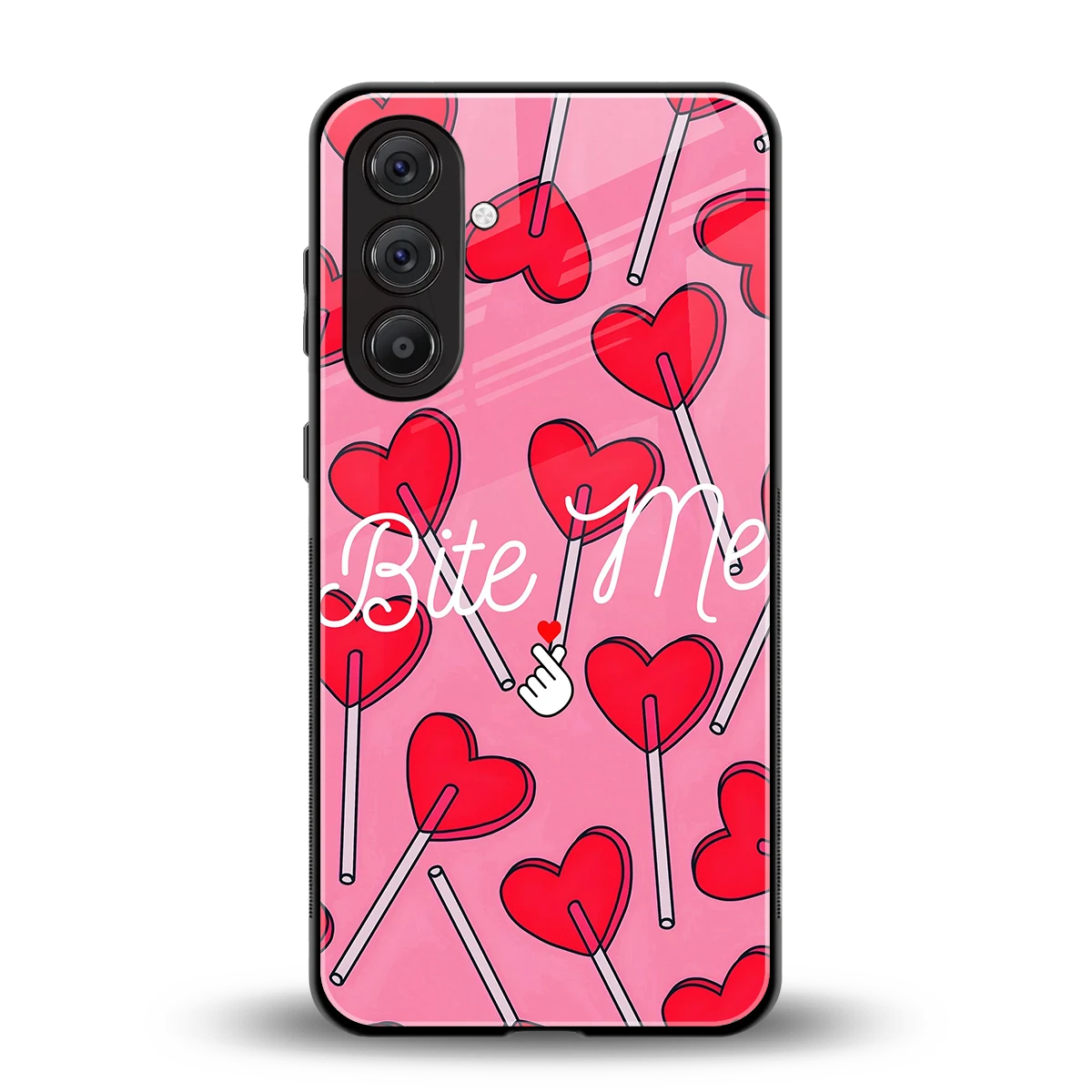 Bite Me back phone cover | glass case for samsung galaxy m35 5g