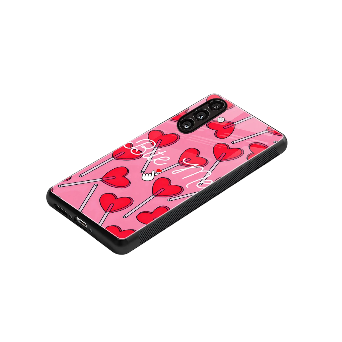 Bite Me stylish phone case for samsung galaxy m35 5g | glossy glass and slim fit