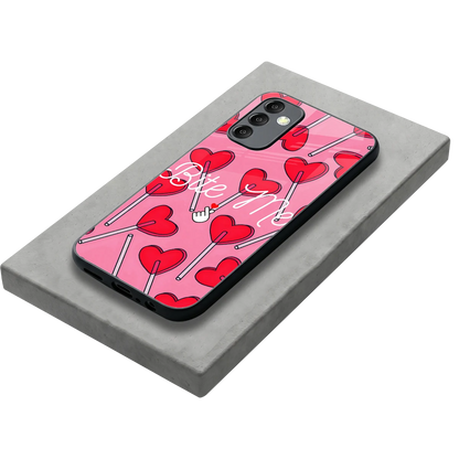 Bite Me stylish phone case for samsung galaxy m14 5g | glossy glass and slim fit