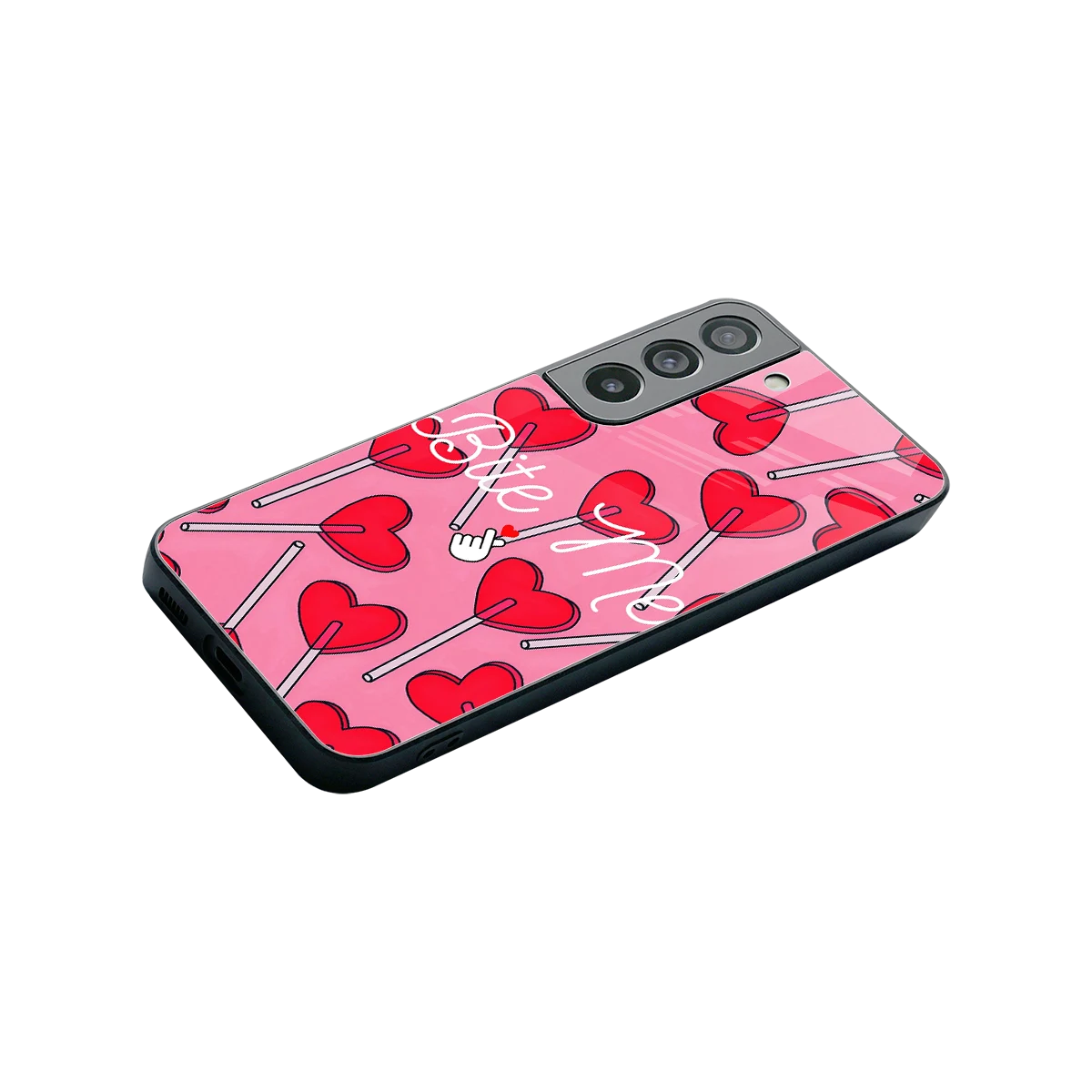 Bite Me stylish phone case for samsung galaxy s22 | glossy glass and slim fit