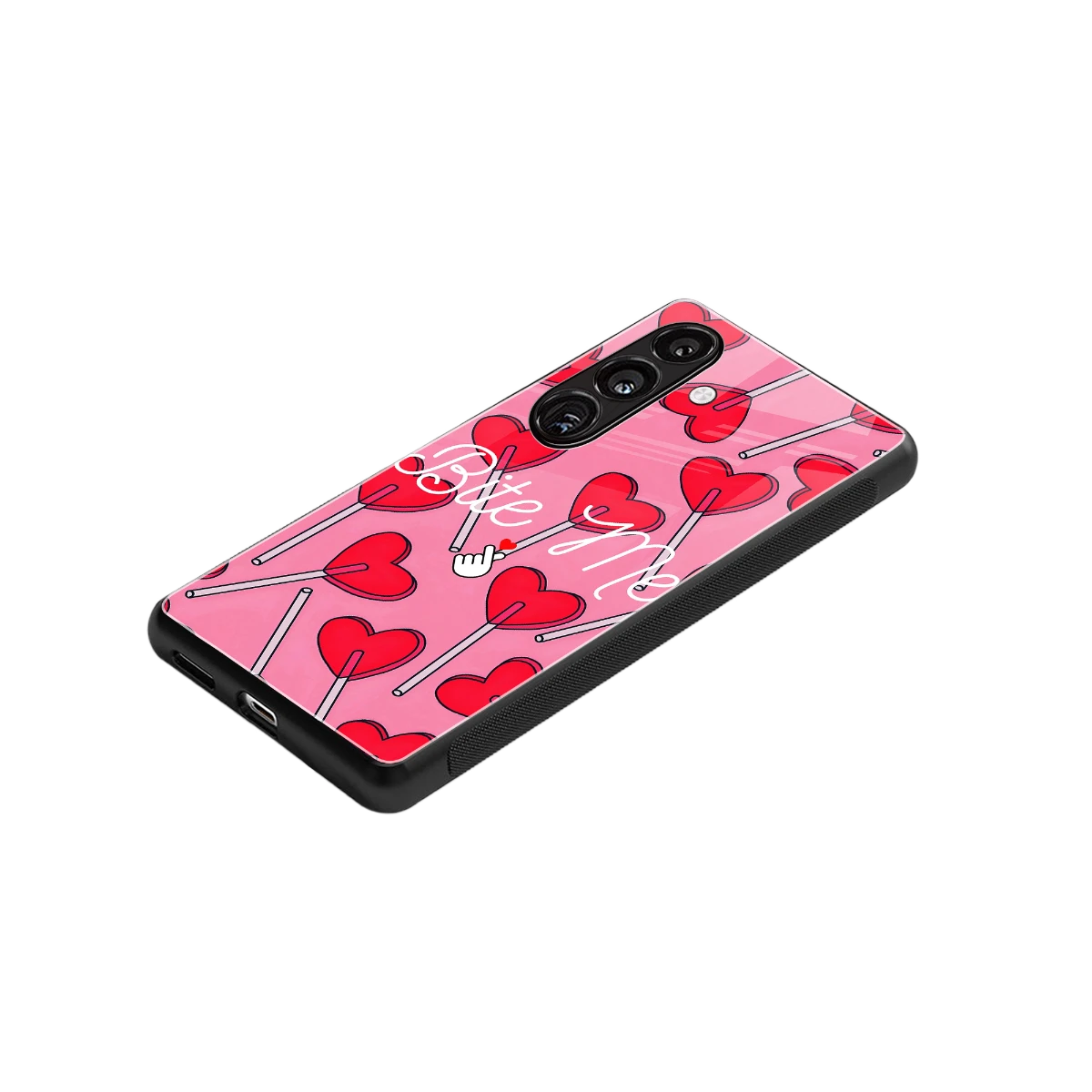 Bite Me stylish phone case for samsung galaxy s24 | glossy glass and slim fit