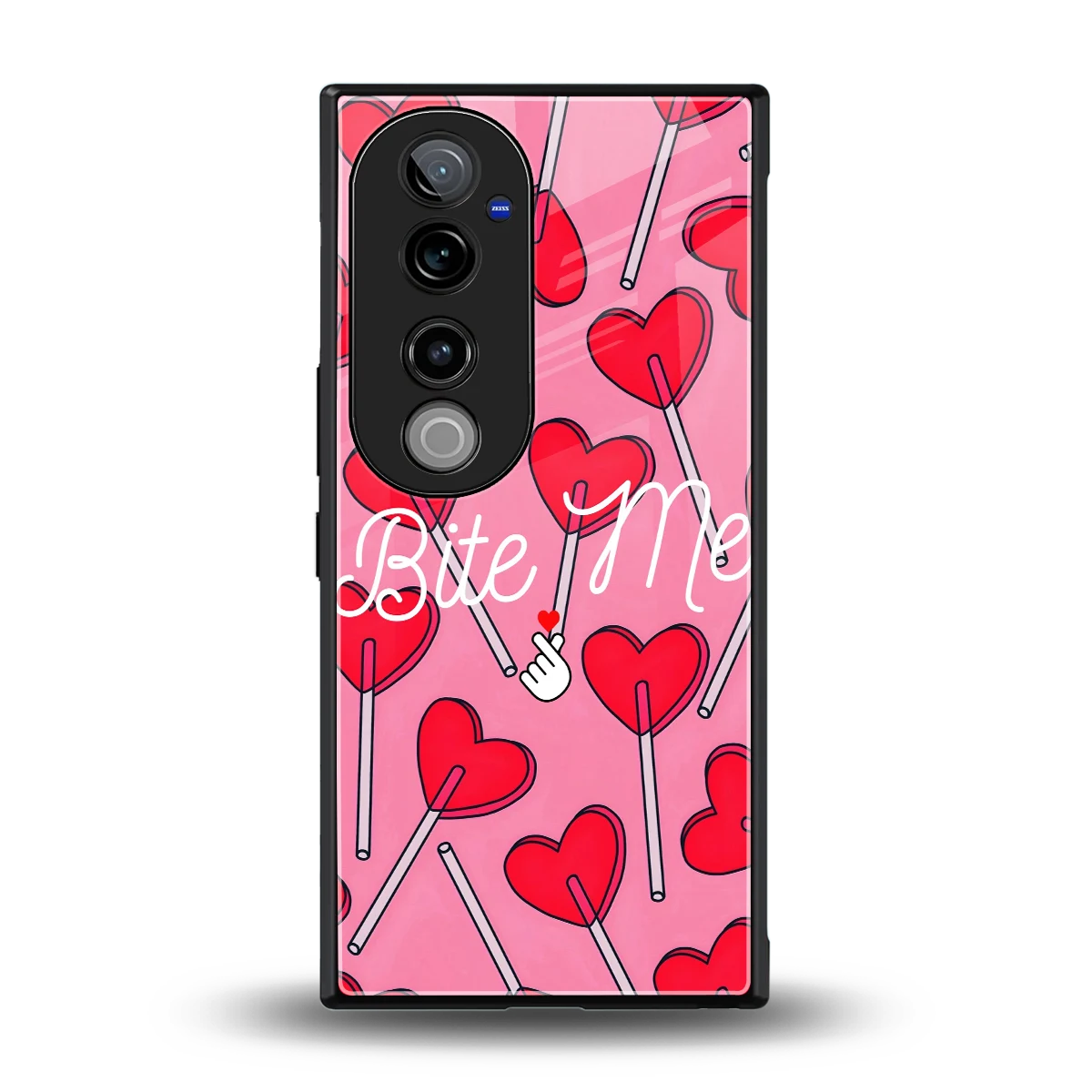 Bite Me back phone cover | glass case for vivo v40 pro