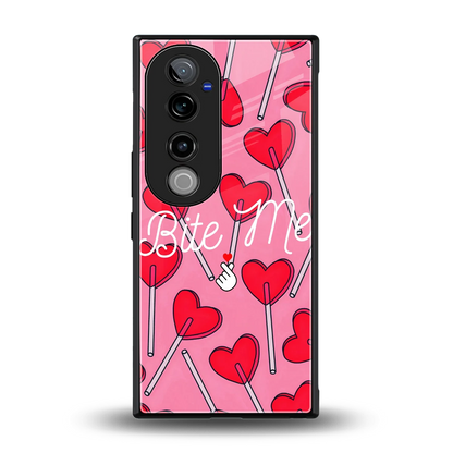 Bite Me back phone cover | glass case for vivo v40 pro