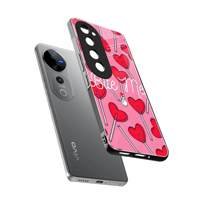 Bite Me sleek vivo v40 pro cover with tempered glass back and TPU edges