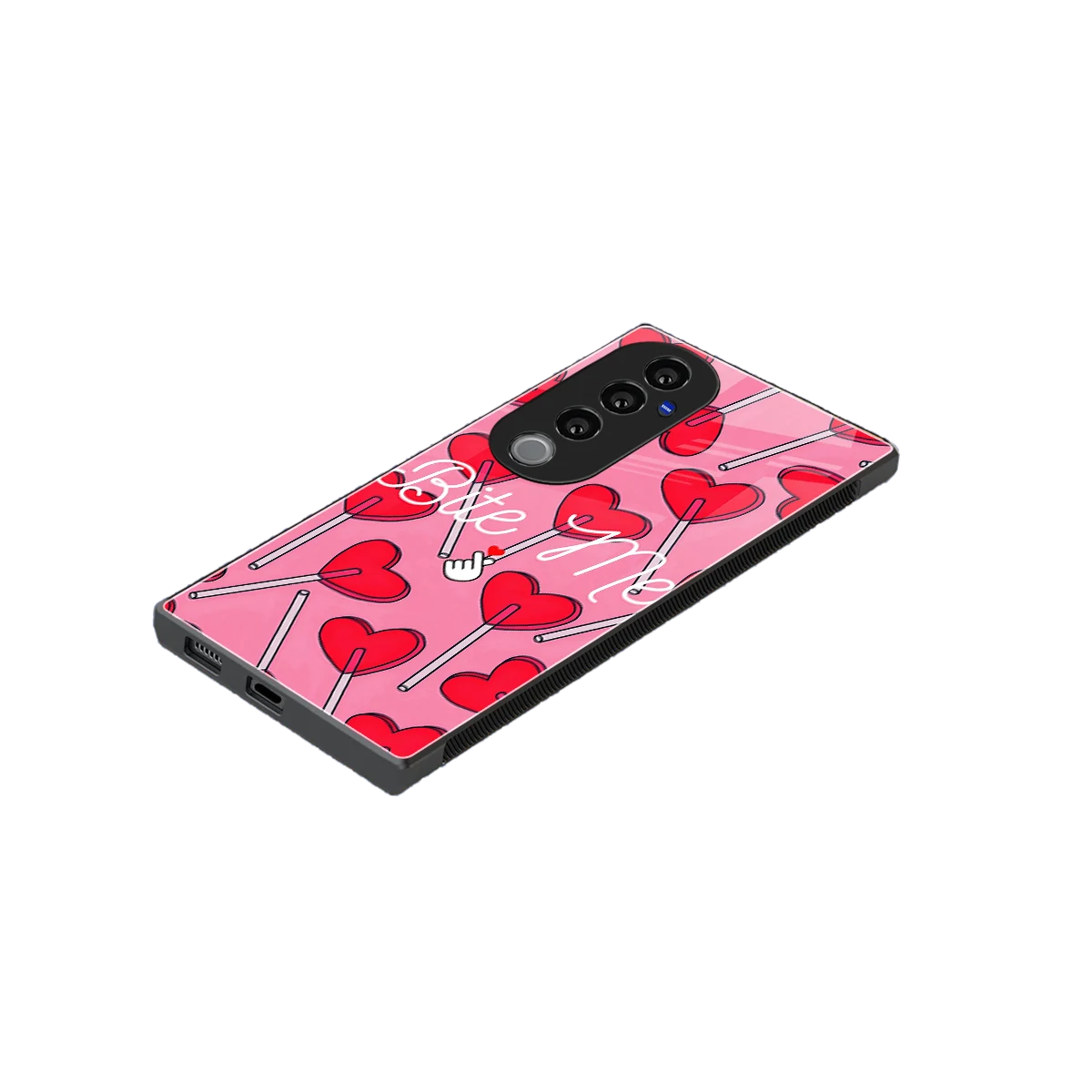 Bite Me stylish phone case for vivo v40 pro | glossy glass and slim fit