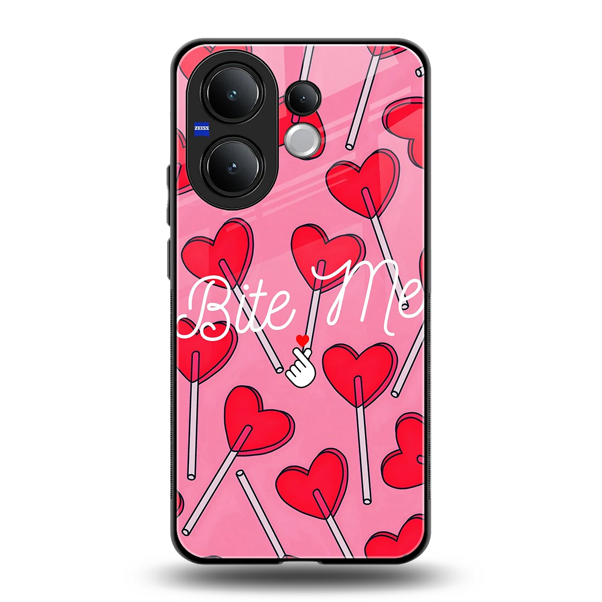 Bite Me back phone cover | glass case for vivo v60