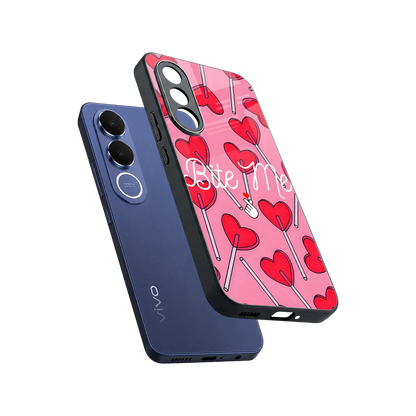 Bite Me sleek vivo v70 fe cover with tempered glass back and TPU edges