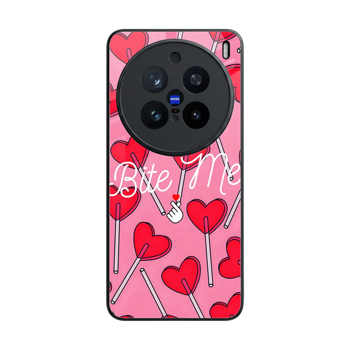 Bite Me back phone cover | glass case for vivo x200 pro