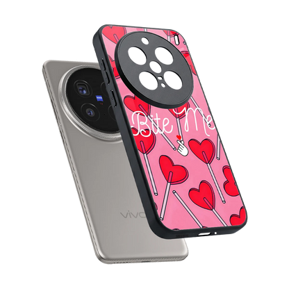 Bite Me sleek vivo x200 pro cover with tempered glass back and TPU edges