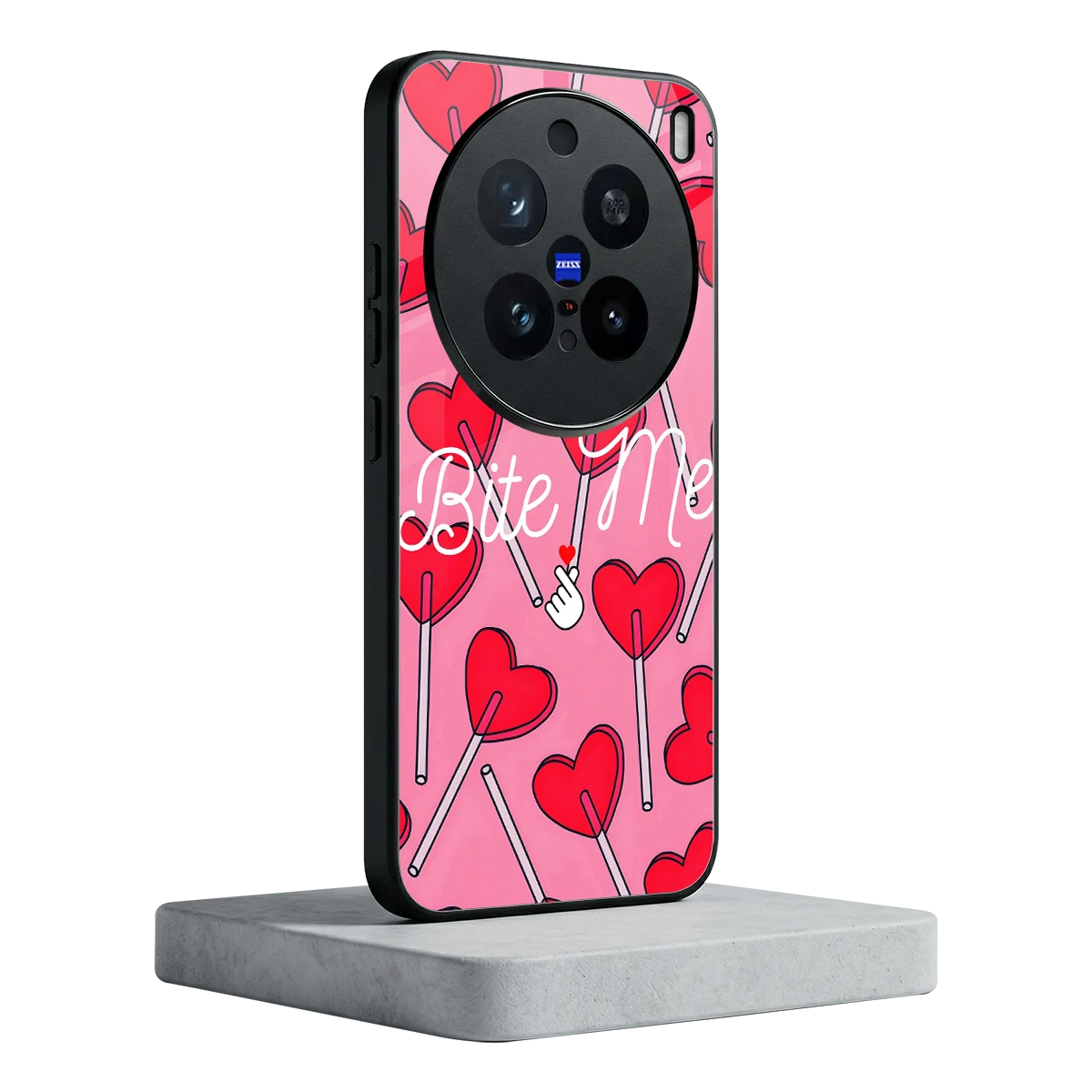 Bite Me vivo x200 pro mobile cover | shockproof glass phone case
